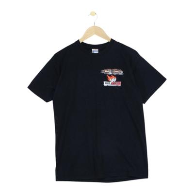 Racing Graphic T-Shirt Mens Size M Black Car Motorcycle Crew Neck