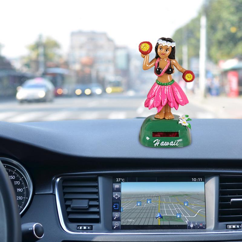 Solarbetriebenes tanzendes hawaiianisches Hula-Mädchen als Tischdekoration, Kopfschütteln-Puppe, Armaturenbrett fürs Auto, Armaturenbrett, Büro, Zuhause