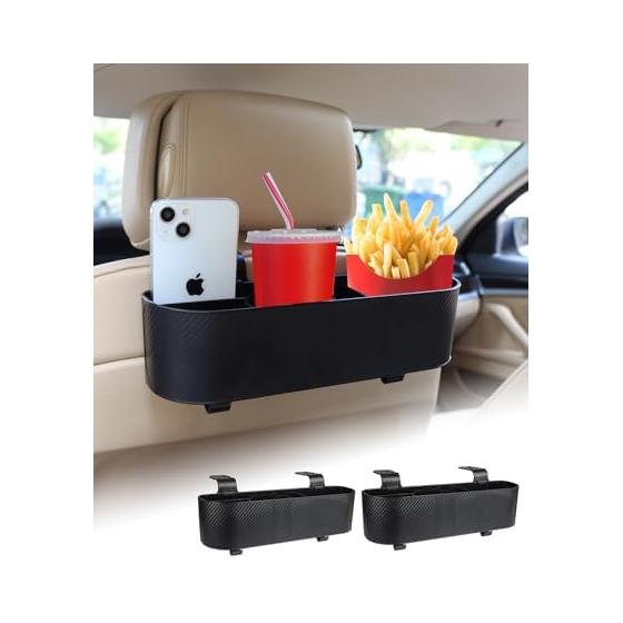 [momonala] Car Drink Holder, Seat Back Holder, Multifunctional, Easy to Install, Convenient, Car Smartphone Holder, Smartphone, Car Supplies, Car