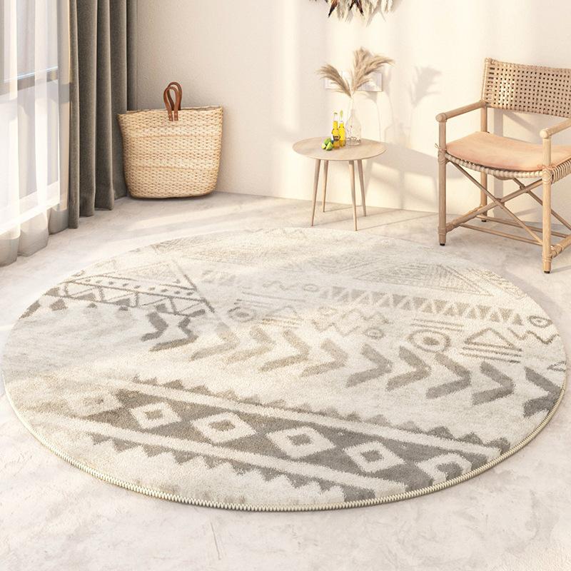 Senior Light Luxury Home Decoration Living Room Round Carpet Soft Non-slip Gaming Room Decor Chair Mat Easy Cleaning Bedroom Rug