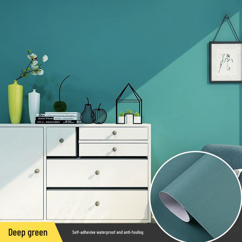 Self-Adhesive Solid Color PVC Wallpaper for Bedroom and Home Décor