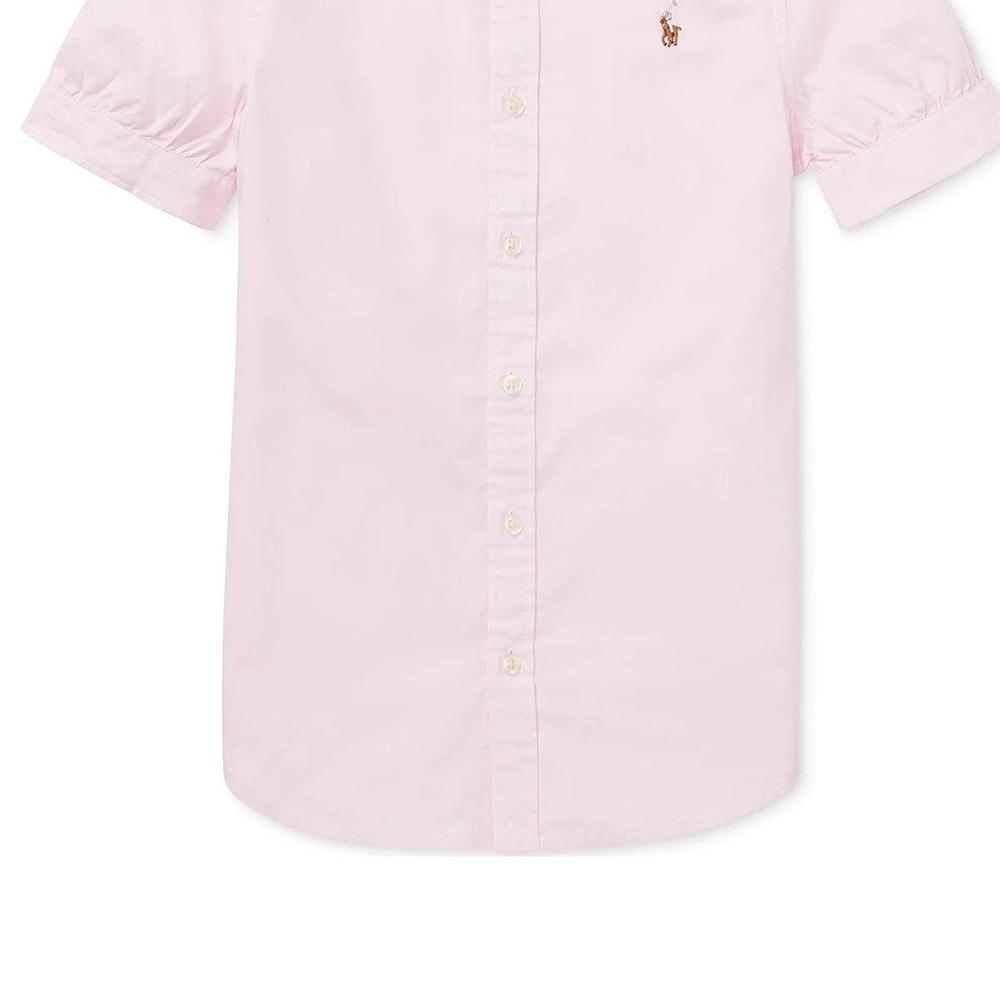 Polo Ralph Lauren Hemd SS22 Einfarbig Kleines Logo Gestickt Polo Kurzarm Kinder Tops Rosa 313680346005
