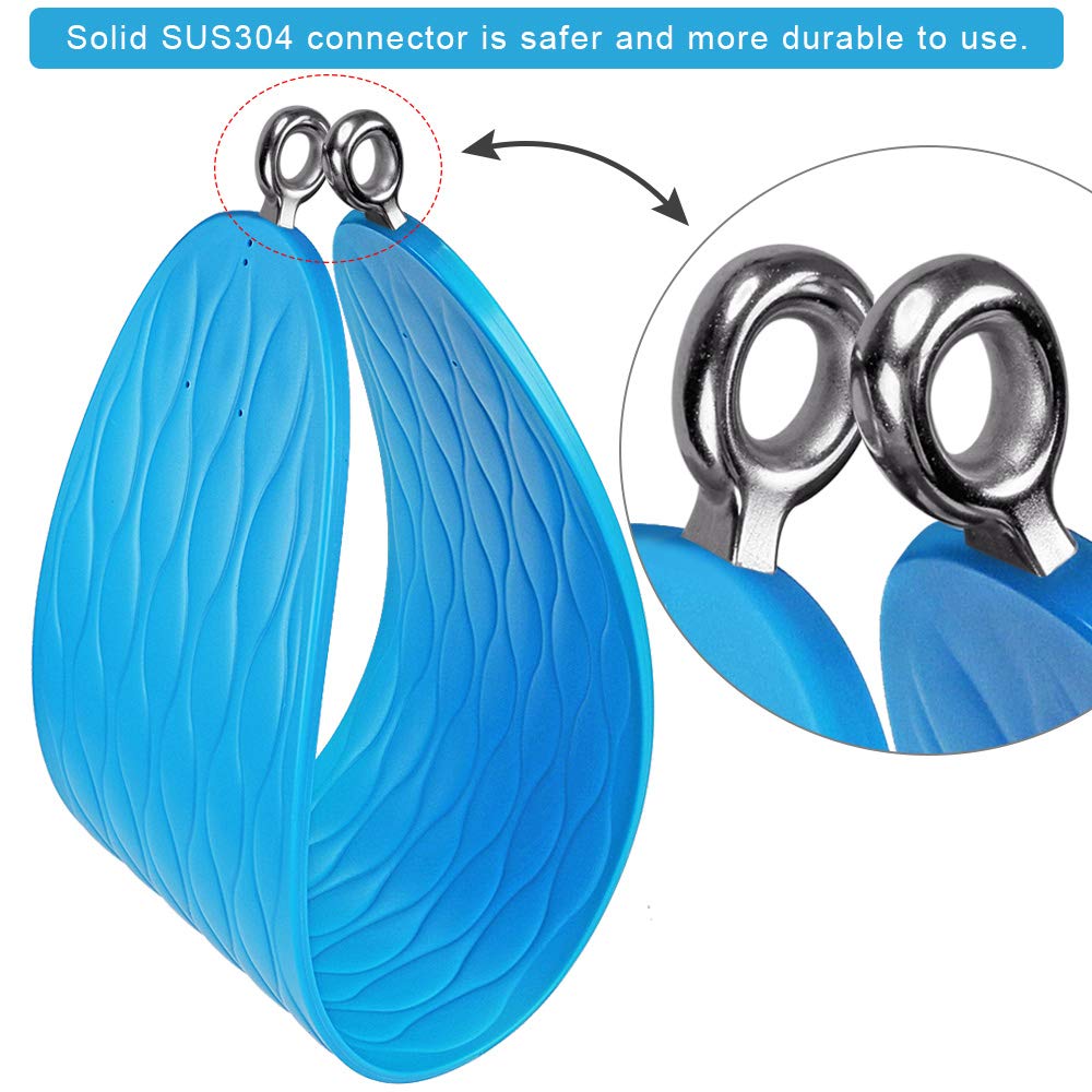 BeneLabel 600 Lb Capacity Heavy Duty Swing Seat with Coated Chains Outdoor Swing Seat for Kids and Adults Comfortable and Durable Blue - - -