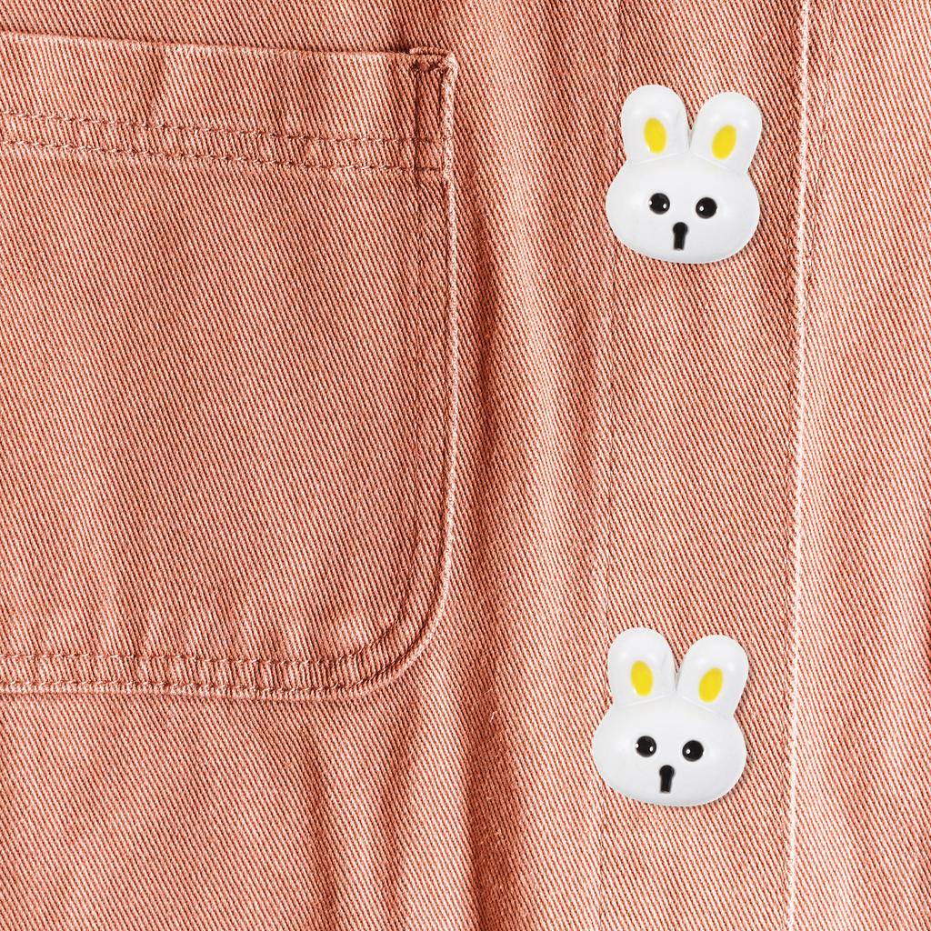 12Pcs Bunny Shaped Resin Buttons Small Sewing Buttons DIY Craft Decorative Clothes Replacement Coat Button Easter Themed