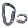 1 Pcs 7075 Aerospace Aluminum 12KN D Shaped Buckle Carabiner Clip Outdoor Safety Accessorygray