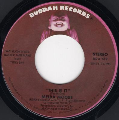 7-Zoll Schallplatte MELBA MOORE - This Is It BDA519 Buddah Records 1976 US Soul/Funk Gebraucht