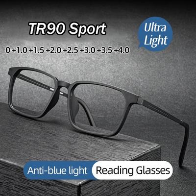 Ultralight Business Titanium Alloy Reading Glasses Men Anti Blue Light Presbyopia Eyewear High Quality Eyeglasses with Diopter