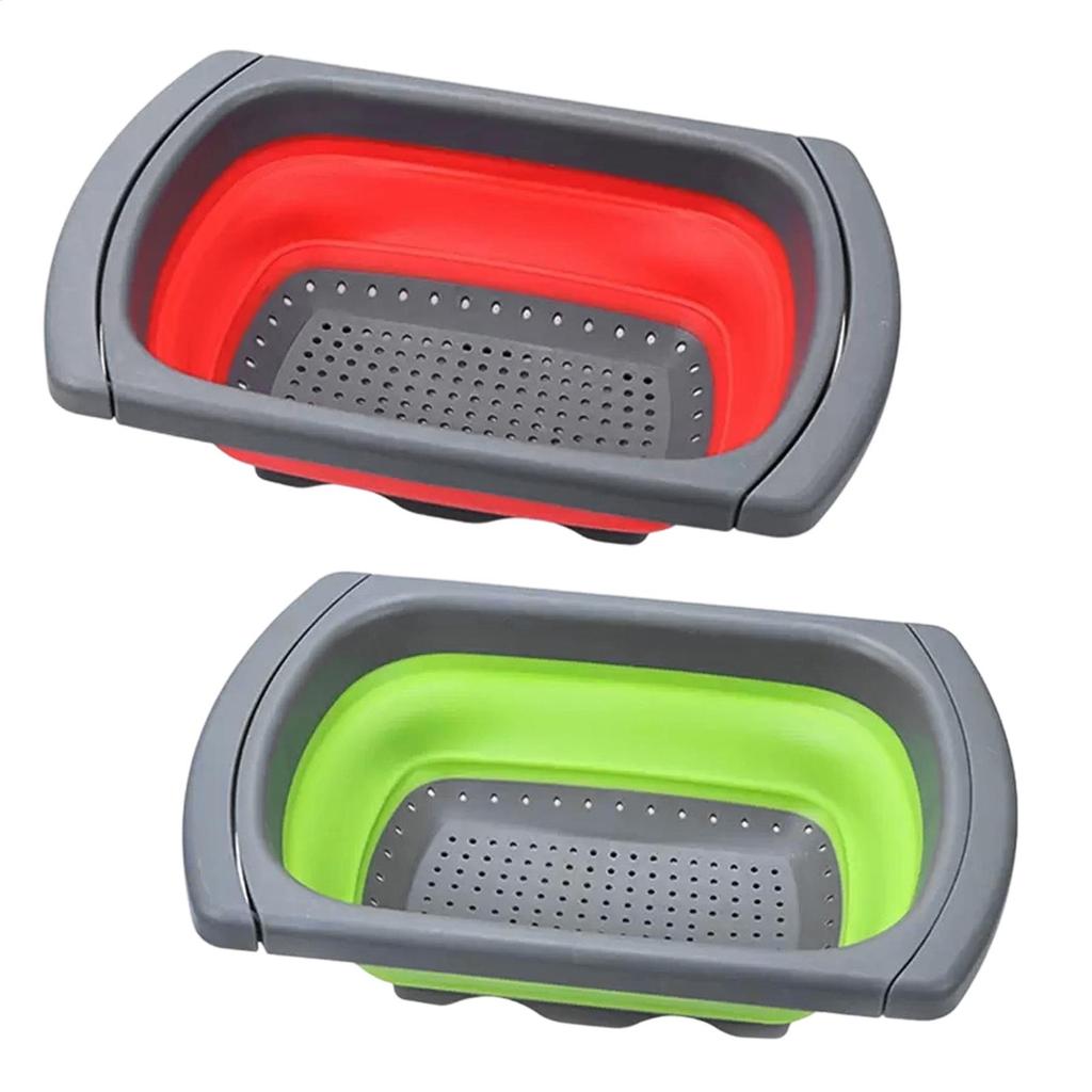 Collapsibles Colander Strainer Expandable Over The Sink Colander Foldable Large Colander Basket To Wash Vegetable Fruit
