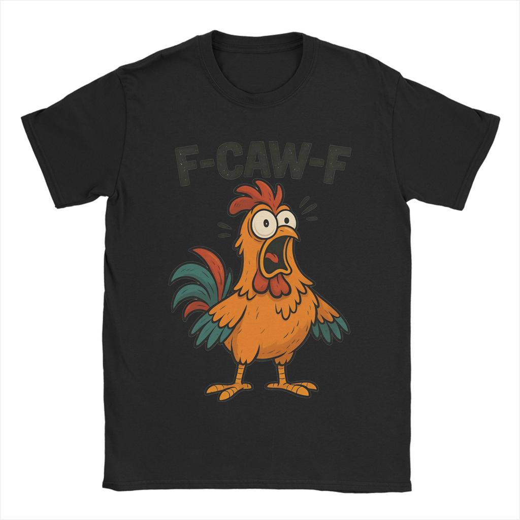 Lustiges Huhn F-Caw-F PNG Nutztier Herren T-Shirt Kreative T-Shirts Kurzarm Rundhals T-Shirt 100% Baumwolle Übergröße Kleidung