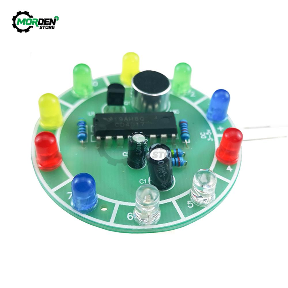 CD 1117 Colorful Voice Control Rotating Led Module Light Kit Electronic Manufacturing Diy Kit Spare Parts Laboratory Accessories