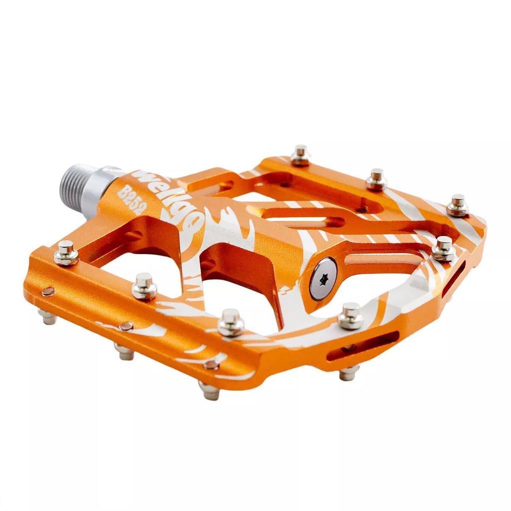 Wellgo B252 Flat Pedals Low Profile Design, Orange,WE3098