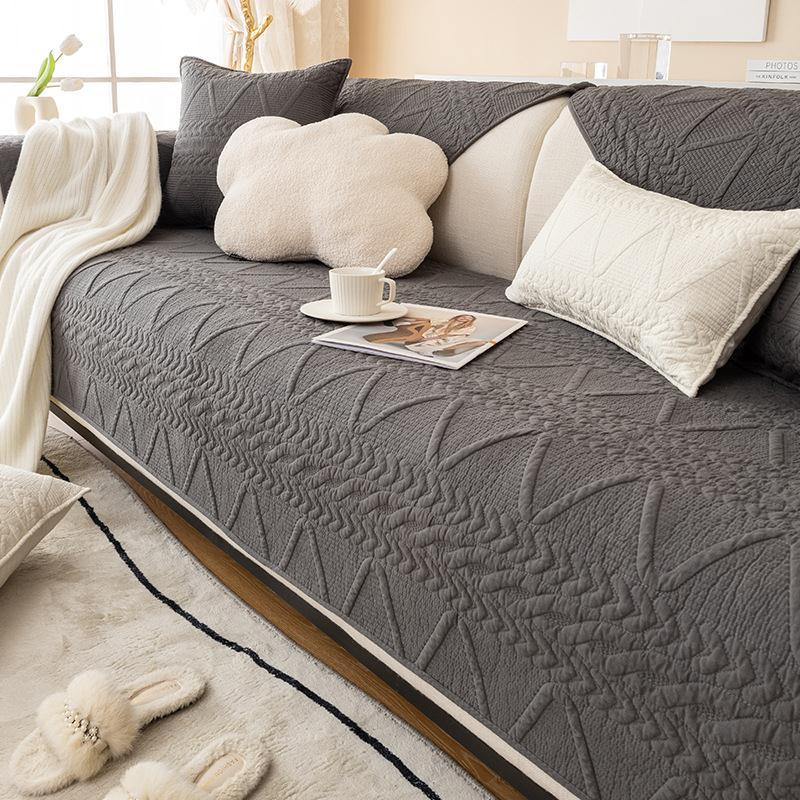 

Подушка для дивана из стираного хлопка в скандинавском стиле, современная подушка для сиденья, нескользящий жаккардовый чехол для дивана, кровать и завтрак, универсальный чехол Four Seasons, ткань 70*70