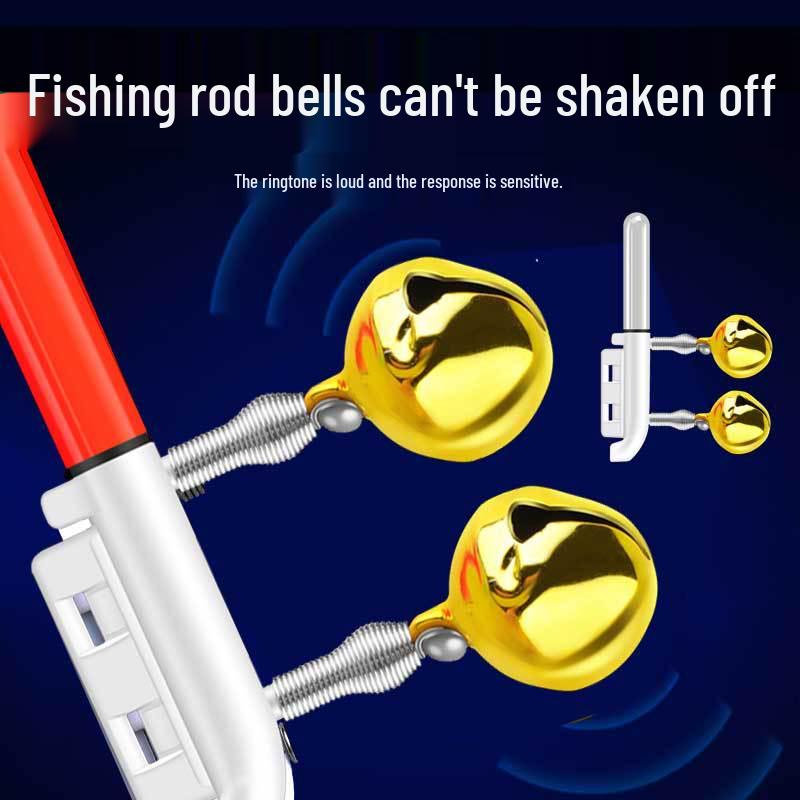 Night Fishing LED Rod Tip Light with Copper Bell - Sea Rod Alarm and Glow Sensor