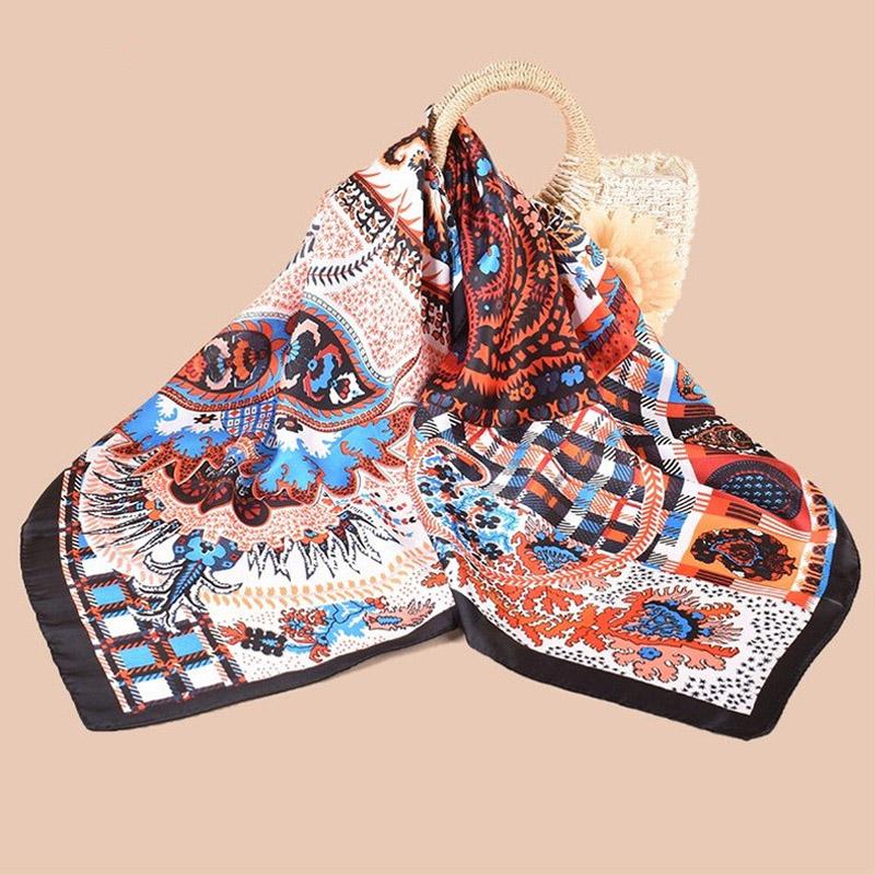 Women Silk Scarf High Quality Hair Scarf Silk Satin Neckerchief Female Hair Ties Headband Hair Ornament Female Bandana Scarves