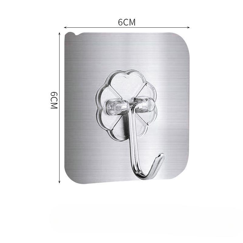 

Крючок прочный клей настенный несущий дверь свободный дырокол крючок для одежды кухонный крючок не оставляющий следов липкий крючок 6*6cm серебряный