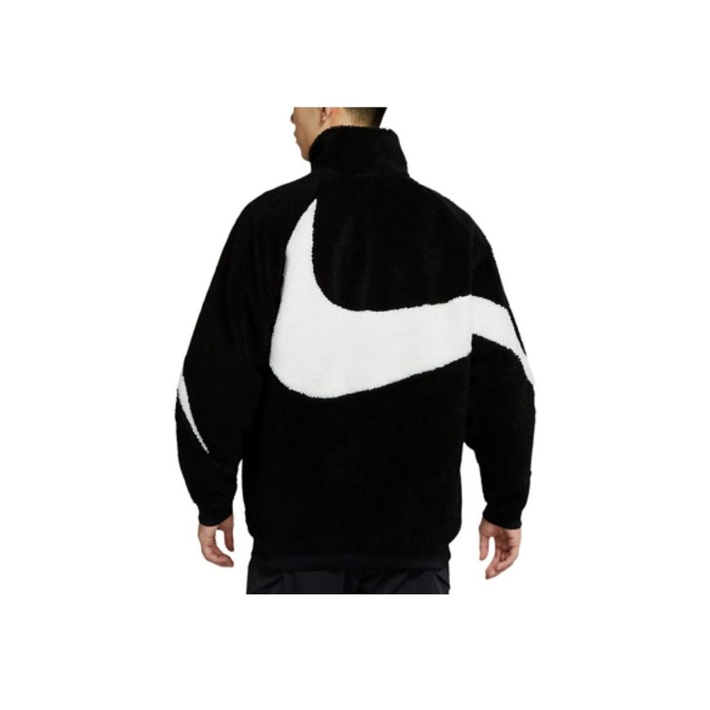 Nike Velká oboustranná bunda Boa Swoosh Černá Pánské svrchní oblečení BQ6546-011