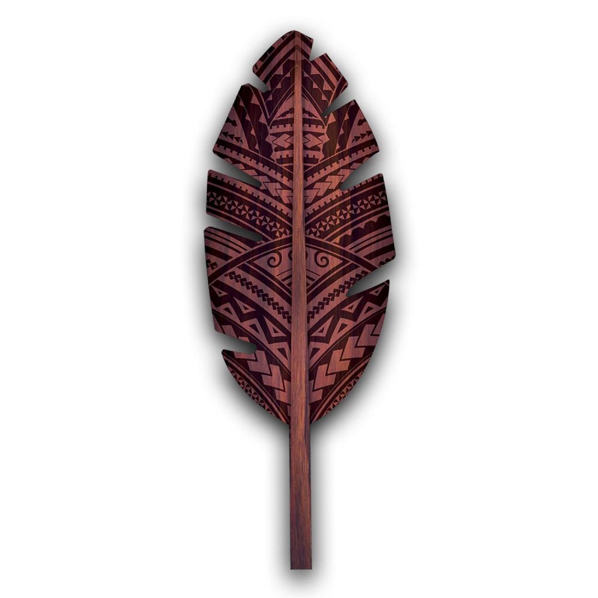 

Les Trésors De Lily [A3548] - Деревянное настенное украшение Maohi Leaf темно-коричневого цвета - 88x30 см
