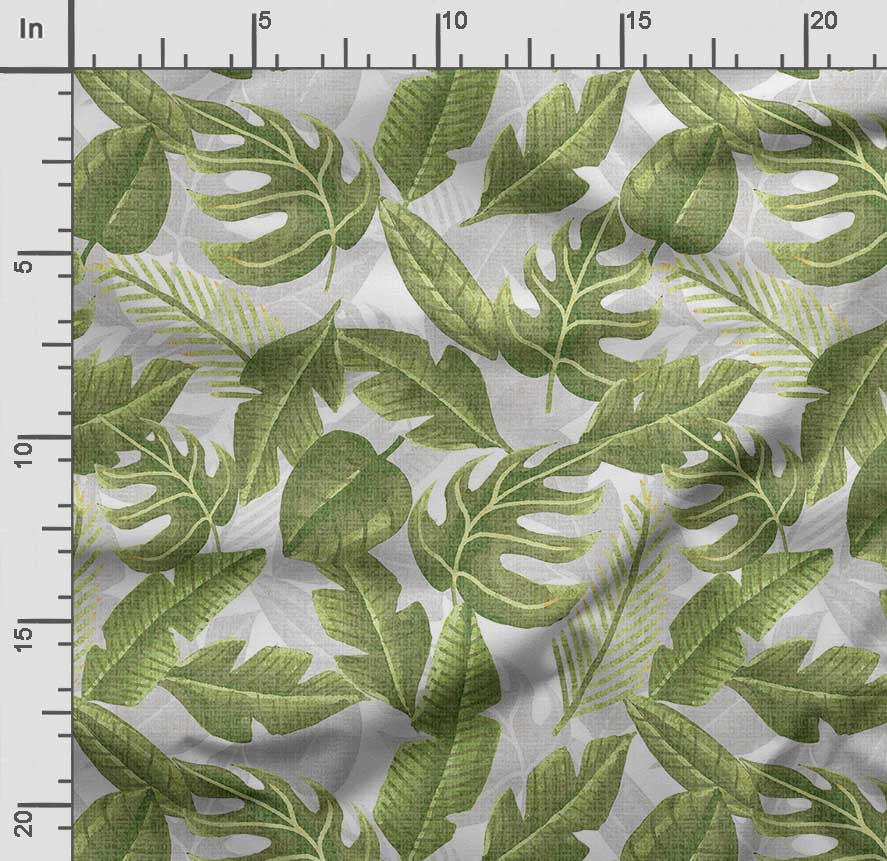 Soimoi Leaves Print,  Cotton Cambric, Quilting Fabric Sold by The Yard 42 Inch Wide, Medium Weight Cotton Fabric,
