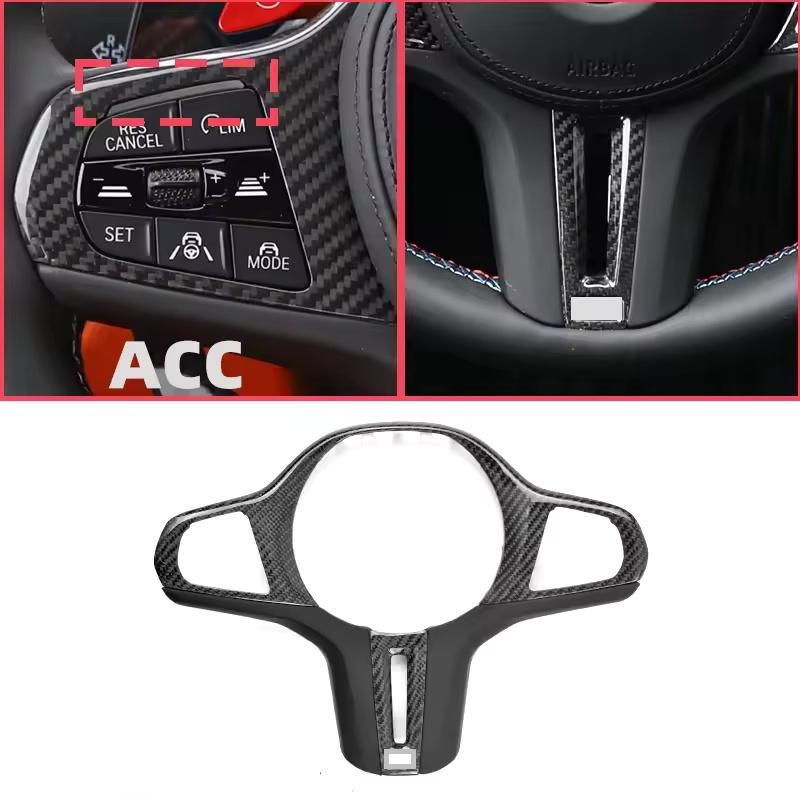 mkacg4 For BMW G20 G21 G22 G26 G30 G32 G42 F44 Real Carbon Fiber Car Steering Wheel Frame Cover M Performance Interior Replacment Kit