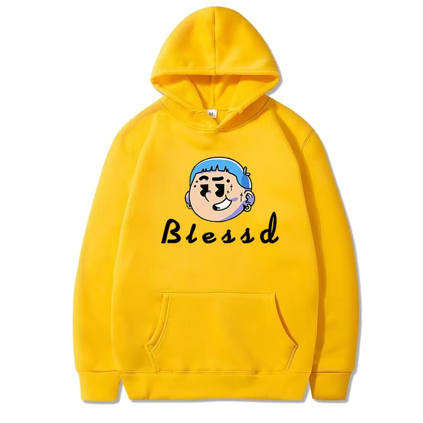 Trend Cartoon Blessd X Feid Ferxxoo Graphic Hoodies Men Women Funny Casual pullovers Unisex Fleece Long sleeve streetwear Coat