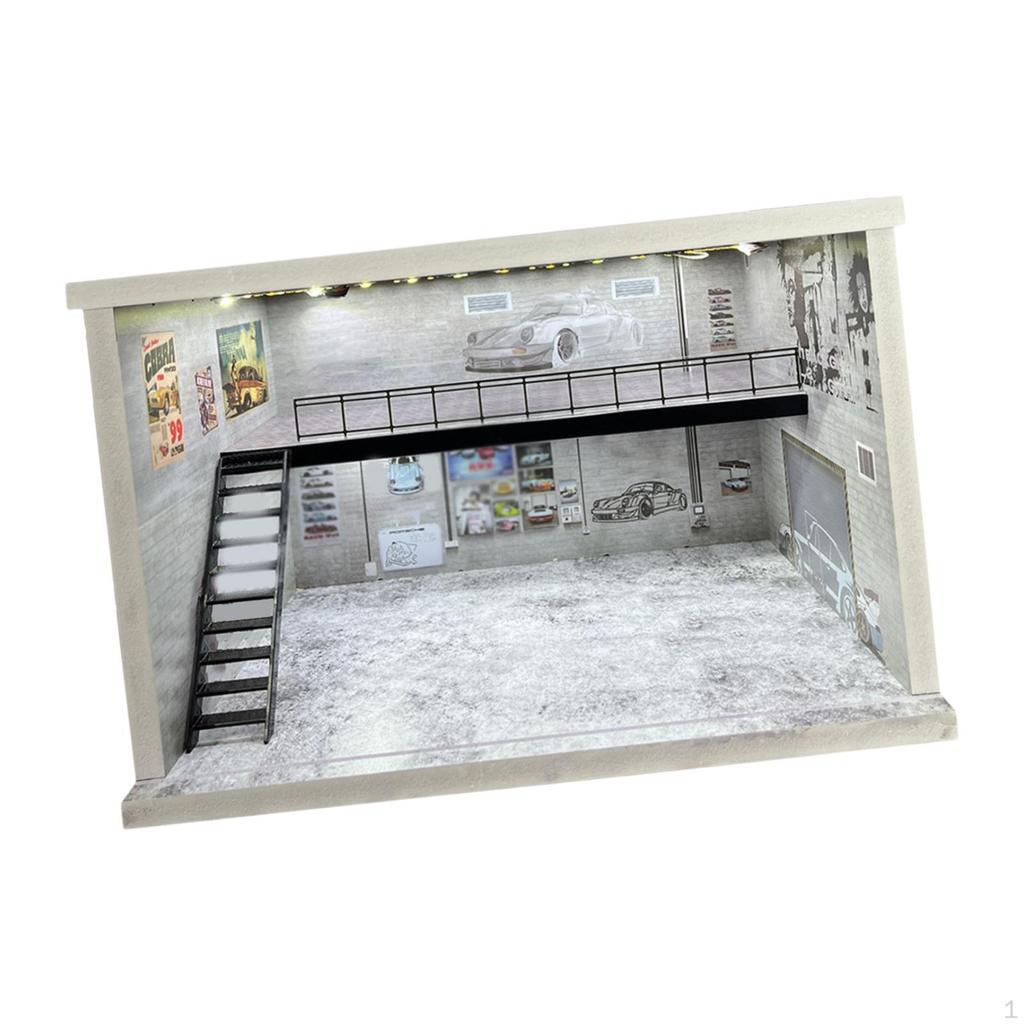 1/64 1/36 1/32 Model Garage Display Case Parking Space for Diorama Collection