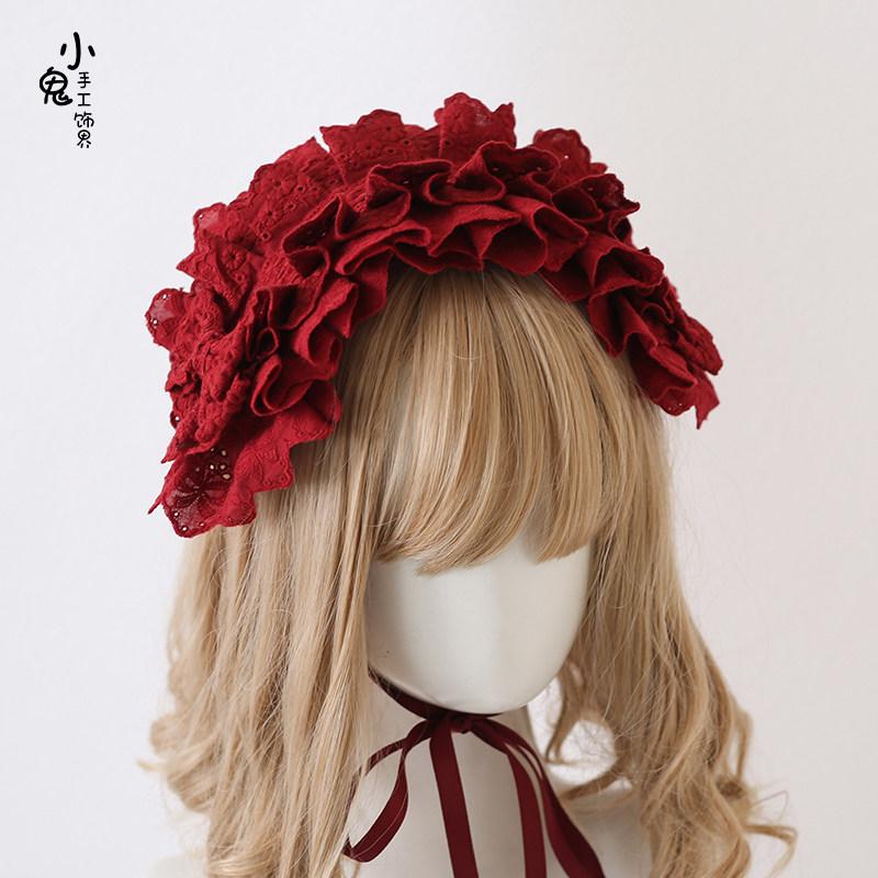 Doll Feeling Bow Headband KC Goth Black Lo Girl Waltz Hair Accessories Mood Limited Lolita Headgear