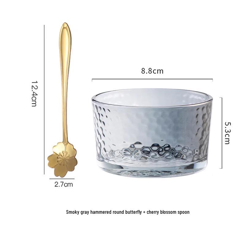 ZISIZ Ash Grey Hammered Drinkware & Dessert Set