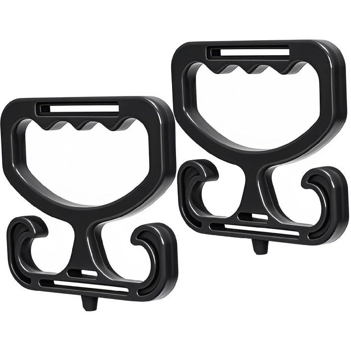 Grocery Bag Carrier with Plastic Storage Box, 2 Pack Grocery Bag Holder for Plastic Bags, Holds 100lbs, Heavy Duty Carry Handle, Comfortable Grip to