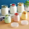 Changbaosen High-Temperature Pudding Glass Jars with Lids (8-Pack)