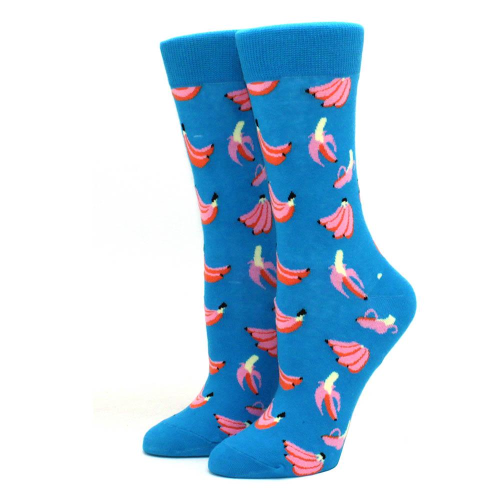 1 Pair S Funny Socks Women Casual Cartoon Fruit Banana Avocado Lemon Egg Cookie Donuts Happy Harajuku Skateboard Socks
