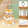 2/3-stöckiger Cupcake-Ständer aus Holz, runder, gestufter Kuchen-, Snack-, Dessert-Präsentationsständer für Hochzeitspartytisch, Geburtstag, dekorative Tabletts