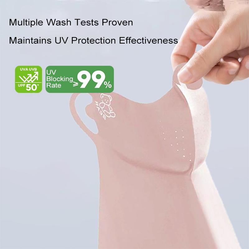 Children'S Adorable Cartoon Full-Face Sun Protection Mask, Breathable Uv-Blocking Summer Full-Coverage Sun Shield