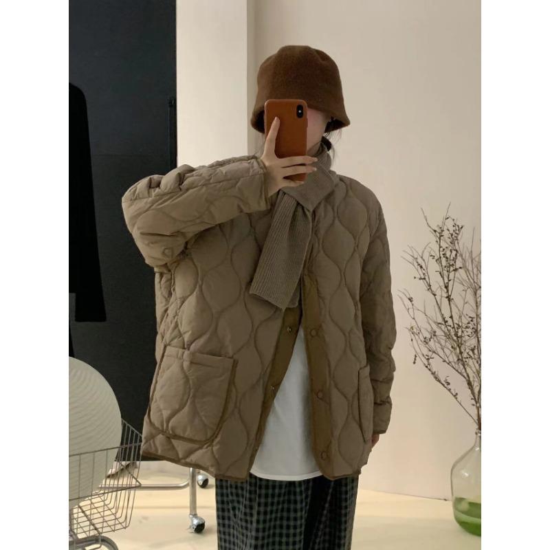 

Большой размер этнический стиль круглый вырез теплая и толстая 95 белый утиный пух хлопковая куртка 2XL