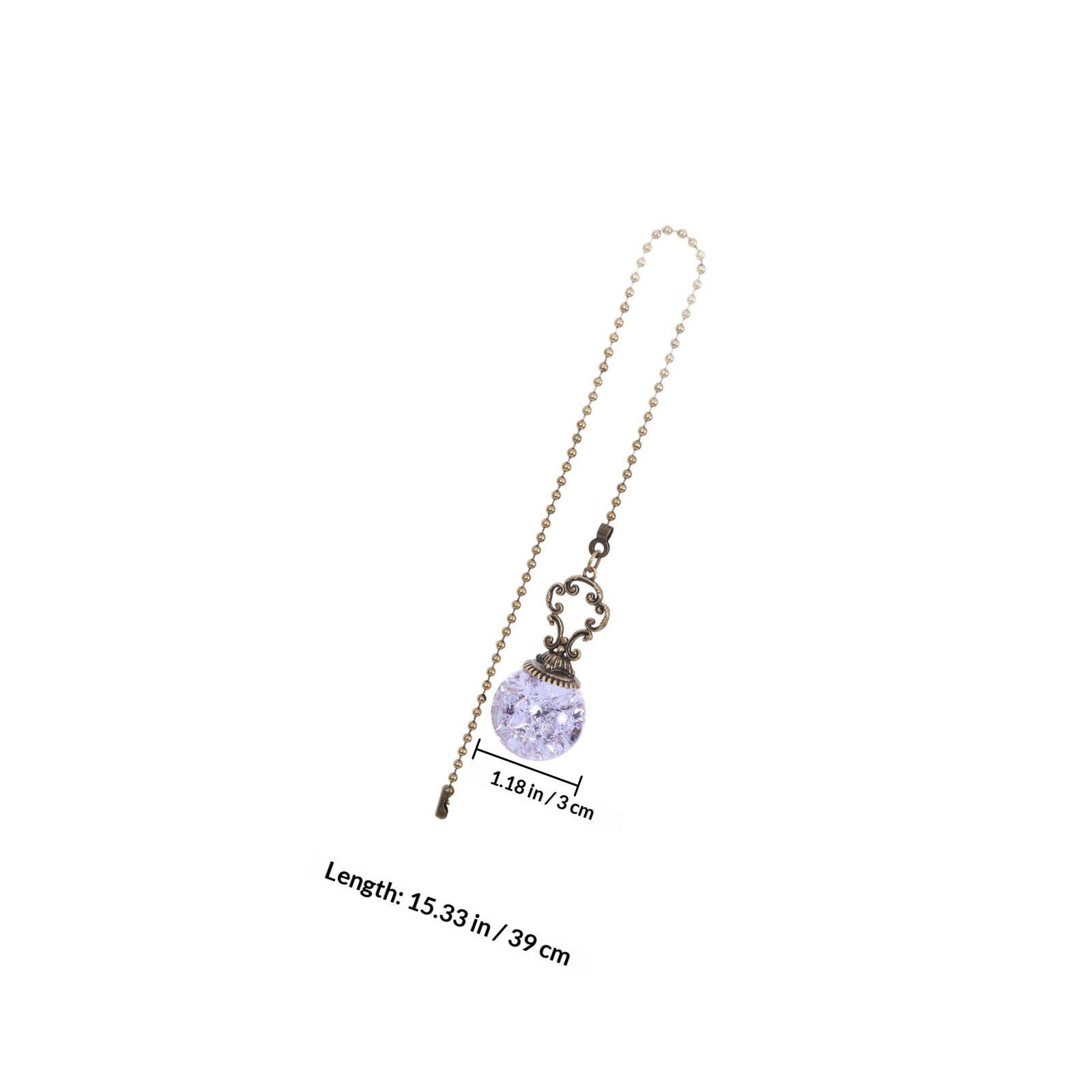 Decorative Pull Chain Extender for Ceiling Fan Lamp Accessories Retro Bronze Hanging Chain Home Lighting Improvement лавандовый