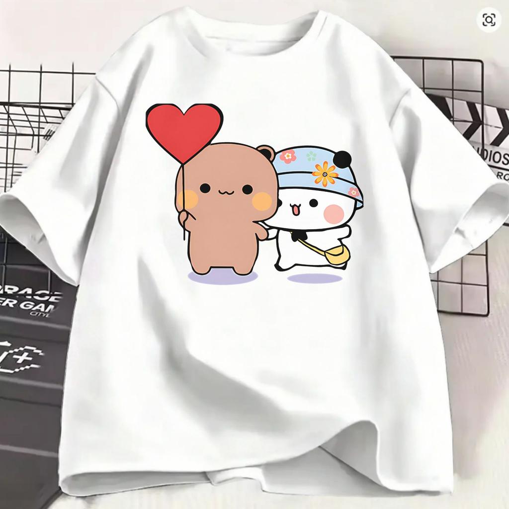 Dudu Bubu T Shirt For Unisex Cotton Vintage Tshirts Crew Neck Love Tee Shirt Short Sleeve Clothing Classic