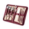 10-Piece Carbon Steel Classic Style High Quality Portable Nail Clippers Set Ear Scoop Flat Beveled Includes Nail File