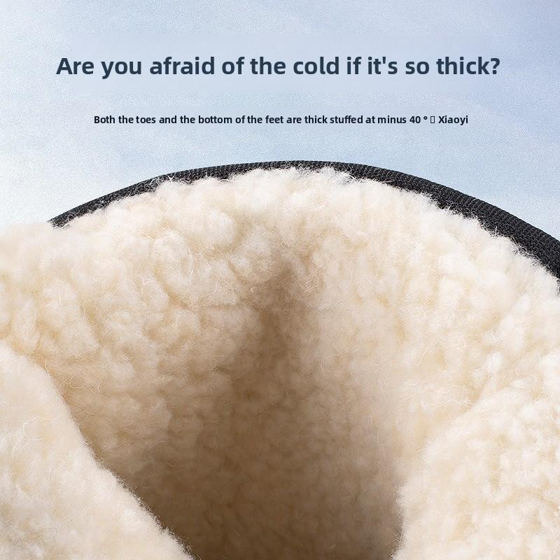 Winter New Couple Cotton Boots Outdoor Non-slip Platform Boots Plush Warm Snow Boots for Men Women Winter High Top Cotton Shoes