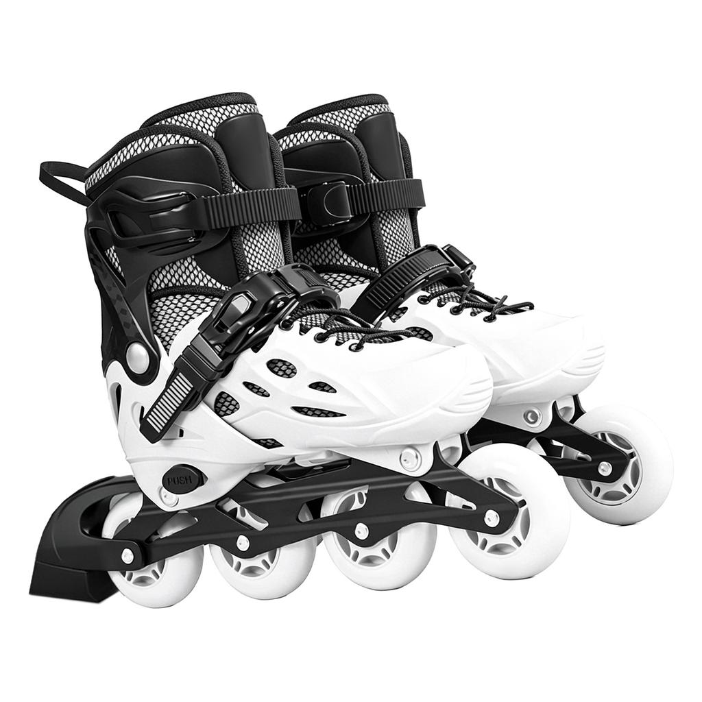 Adjustable Flash Inline Skates Light Up Roller Skates for Kids Boys Girls Women Men with 8 Glowing Wheels Smooth Ride