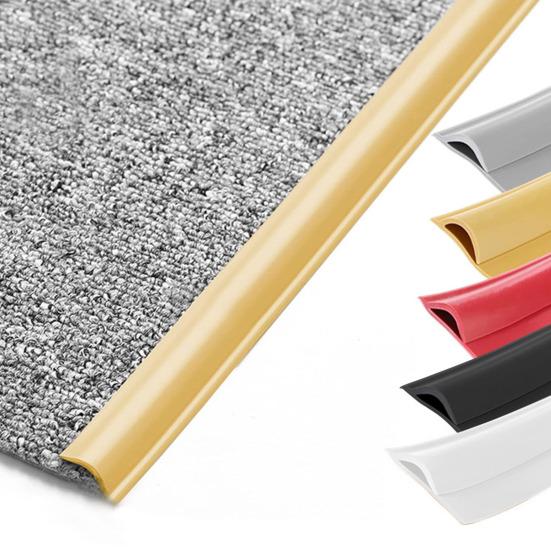 300/600CM Carpet Edge Binding Trim Self-Adhesive Waterproof Cuttable Floor Transition Strip Flexible PVC Thick Area Rug Mat Edging Bar
