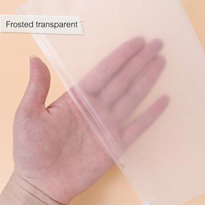 10Pcs Saco Transparente Com Aba De Puxar Casa Pincel Caneta Papelaria Acessórios Armazenamento Viagem Meia Embalagem Saco Resselável