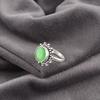 Green Cat's Eye Gemstone Ring, 925 Solid Sterling Silver Jewelry, Handmade Spiritual Jewelry For Wedding Gift