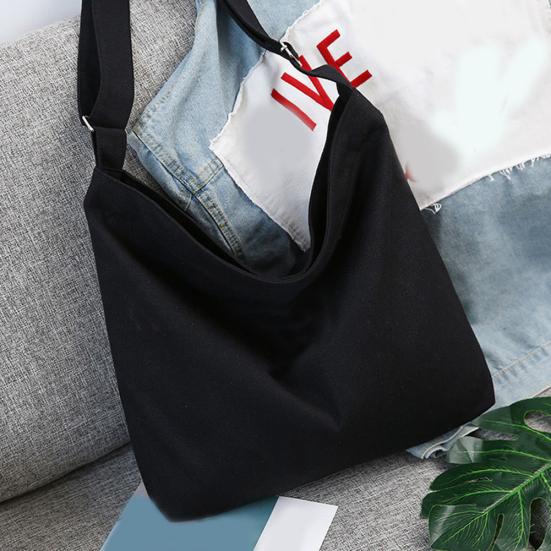 Damen Umhängetasche aus einfarbigem Segeltuch mit verstellbarem Riemen, Aufbewahrungstasche für Handtaschen