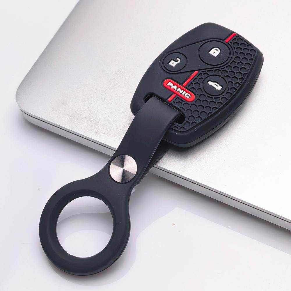 Key Fob Cover for Honda Accord Civic Models CRV with Keychain Anti-Scratch Surface Shockproof Structure Soft Grip Texture Easy Install Design