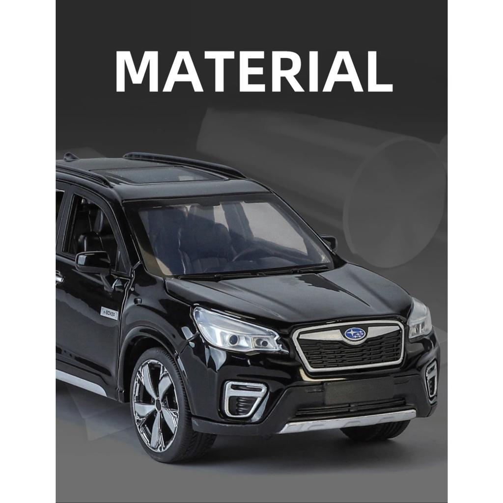 1/30 Subaru Forester SUV Alloy Muscle Car Model Sound and Light Pull Back Children's Toy Collectibles Birthday Gift