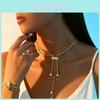 European Style Jewelry Set With Multilayer Design And Rhinestone Decoration For Women