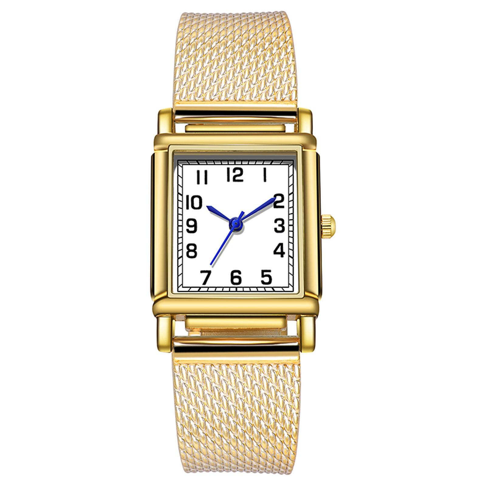 

Женские часы, модные ретро кварцевые часы, часы с силиконовым сетчатым ремешком One Size