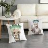 Anime D-Dr. Stone Pillow Case Pattern Printed Pillowcase For Living Room Sofa Cushion Cover