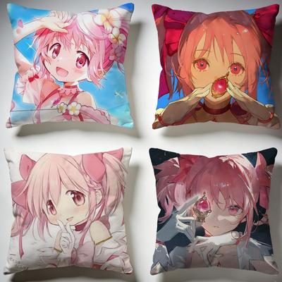 Trendy PPuella Magi Madoka Magicaing Kussensloop Stijlvolle Wasbare Kussensloop Ideaal voor Bank Slaapkamer Auto Decoratie