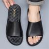 Neue Herren Leder Sandalen für Männer Slipper Freizeit Hausschuhe Sommer Schuhe Rutschfest Abriebfest Haushalt Strand Sandalen
