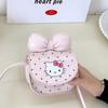 Wholesale children's messenger bag cartoon cat earphone bag cute bow shoulder bag girls mini change bag tide